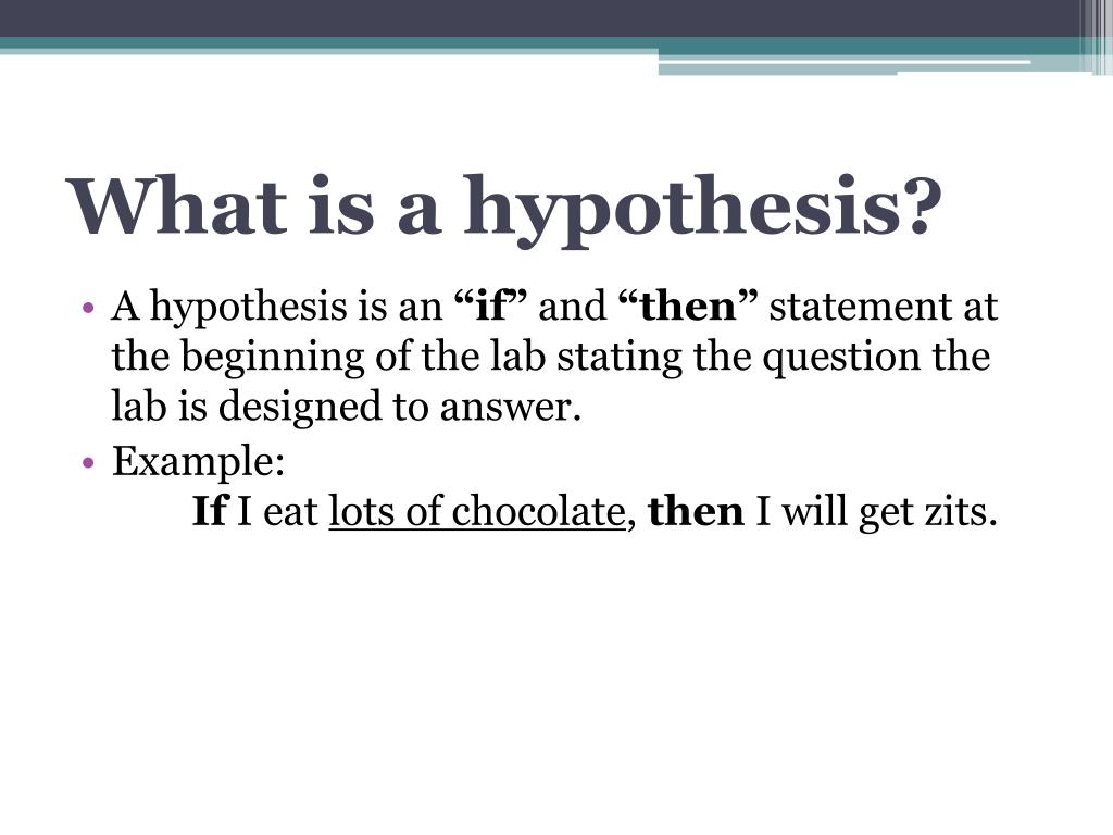 Writing A Hypothesis Worksheet