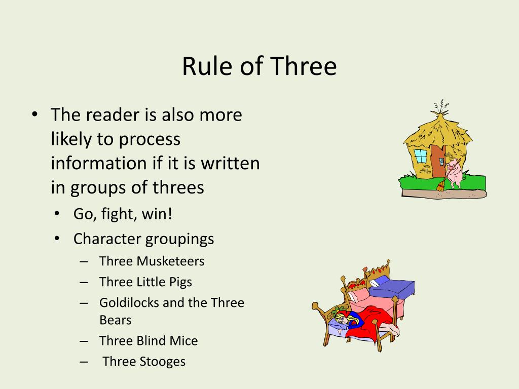 what is the rule of 3 in a presentation