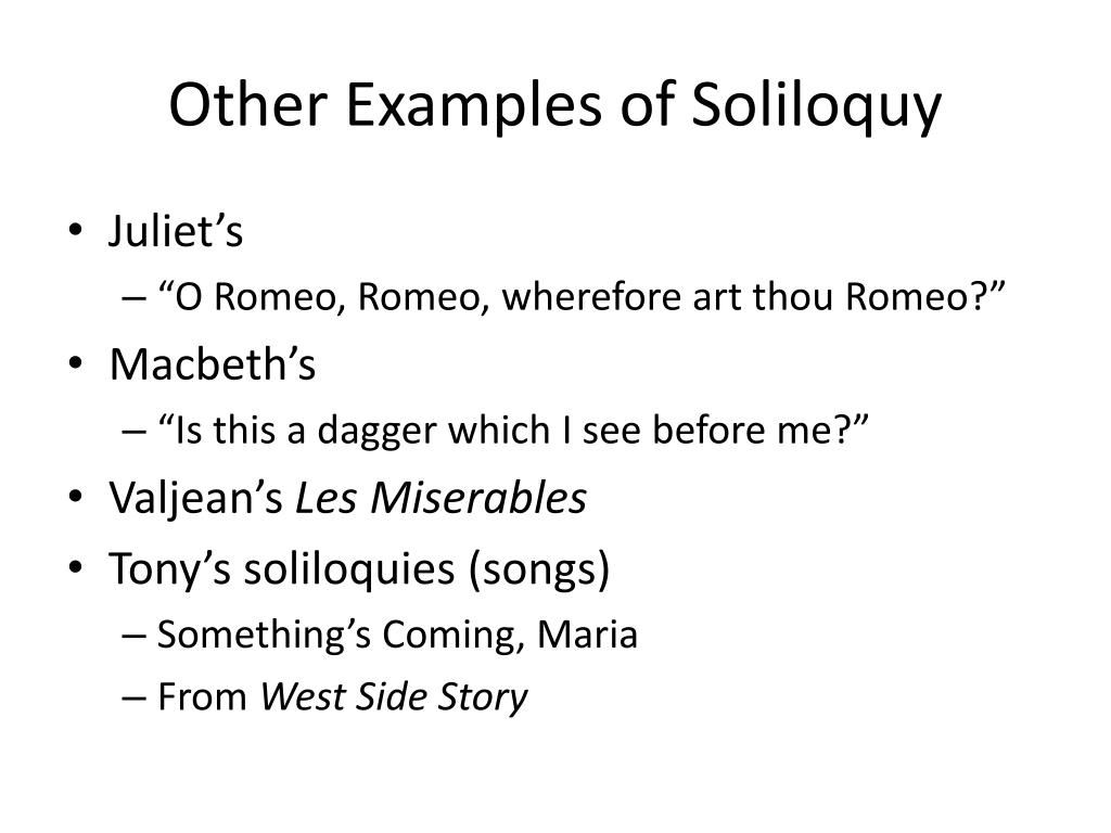 What Does Soliloquy Mean In English