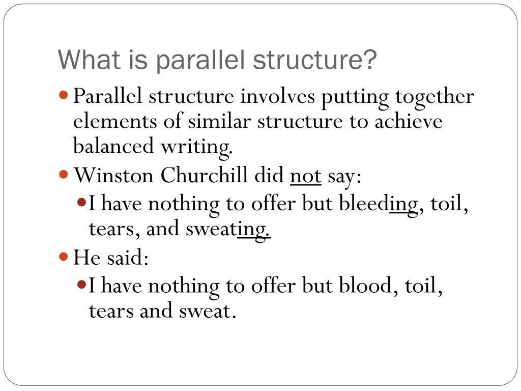 parallel structure parallel structure