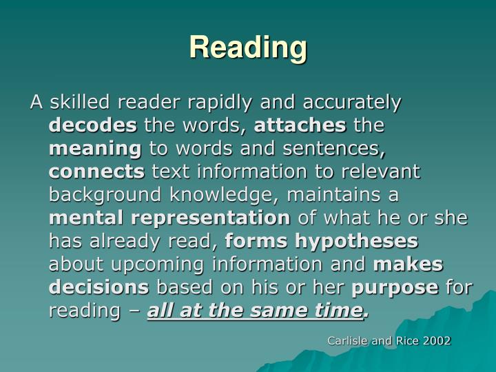 PPT - The BIG FIVE Components of Reading Comprehension PowerPoint ...