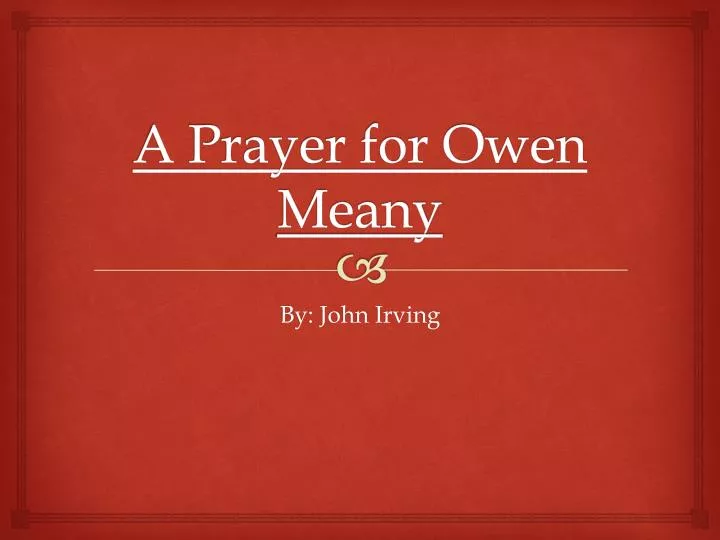 a prayer for owen meany essay questions Suggested essay topics and project ideas for a prayer for owen meany part of a detailed lesson plan by bookragscom. a prayer for owen meany essay questions Suggested essay topics and project ideas for a prayer for owen meany part of a detailed lesson plan by bookragscom.