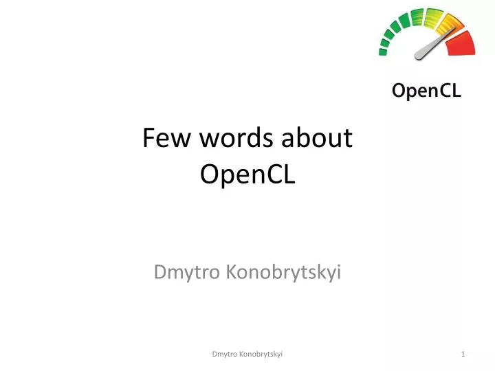 few words about opencl n.
