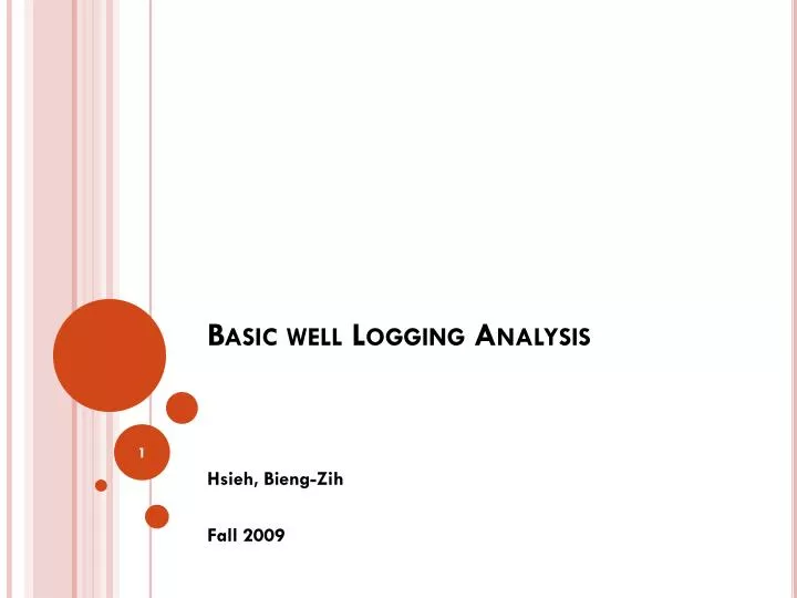 basic well logging analysis n.