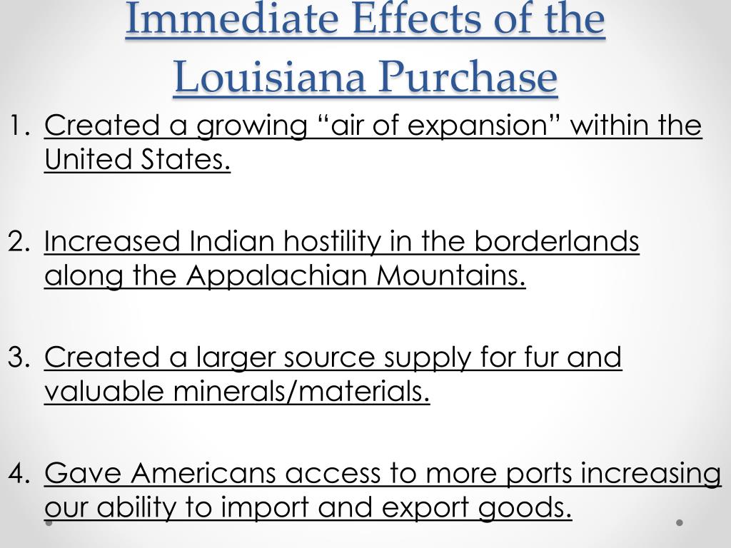 what was the effect of the louisiana purchase