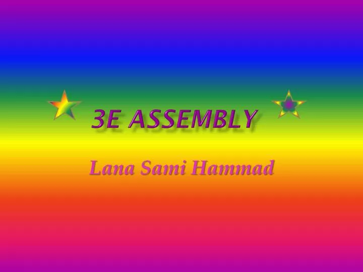 PPT - 3E aSSEmBLY PowerPoint Presentation, free download - ID:1982443