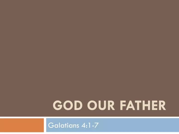 god our father n.