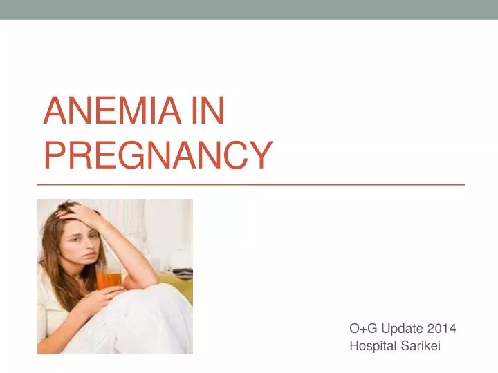 anemia in pregnancy n.