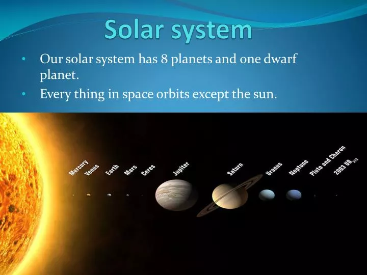 presentation on our solar system