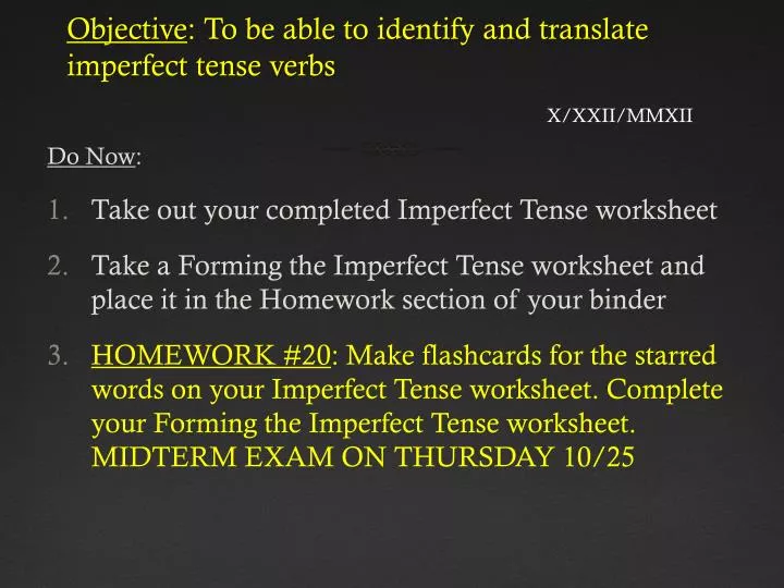 PPT Objective To Be Able To Identify And Translate