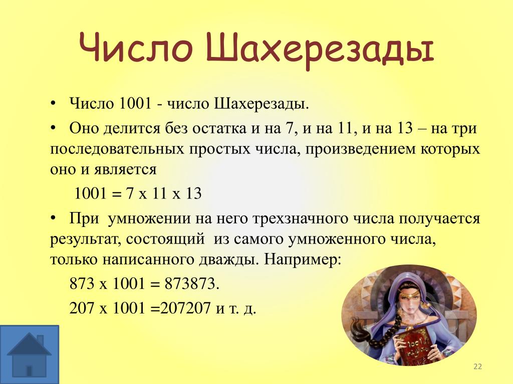 Делители числа 1001