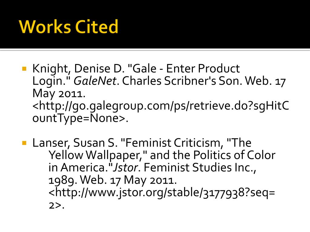 PPT Charlotte Perkins Gilman’s Google Images “The Yellow Wallpaper