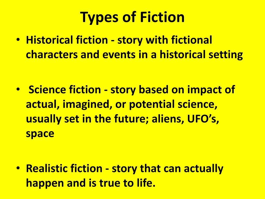 types of fiction in creative writing