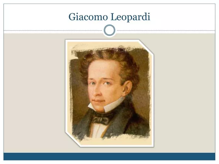 PPT - Giacomo Leopardi PowerPoint Presentation, free download - ID:1985495