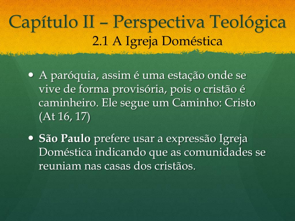 PPT - COMUNIDADE DE COMUNIDADES: UMA NOVA PARÓQUIA PowerPoint Presentation  - ID:1985551