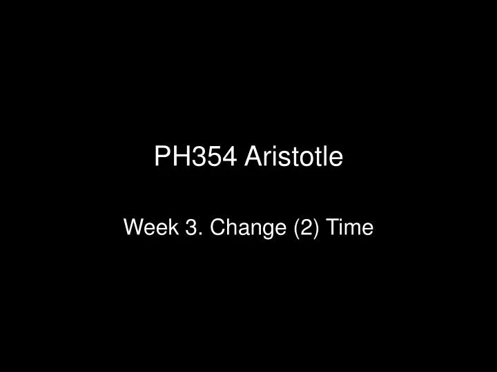ph354 aristotle n.