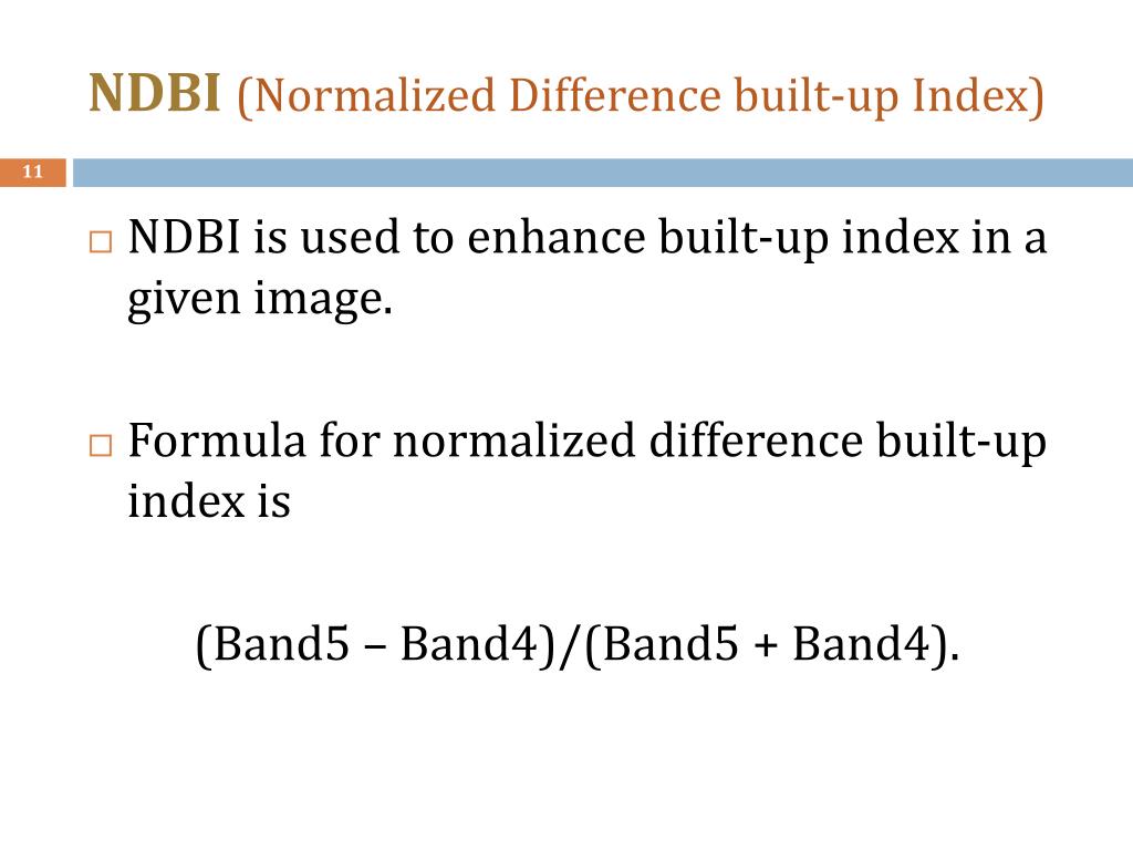 PPT Indices For Information Extraction From Satellite Imagery 