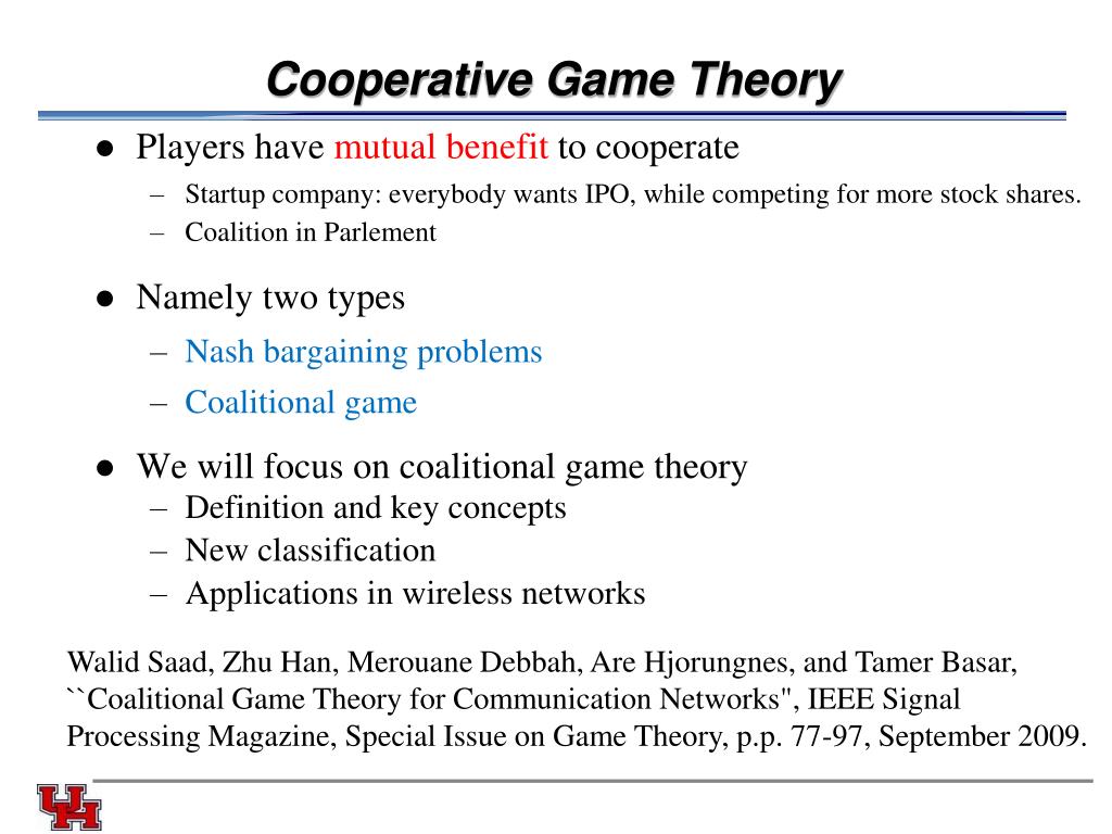 cooperative game theory literature review
