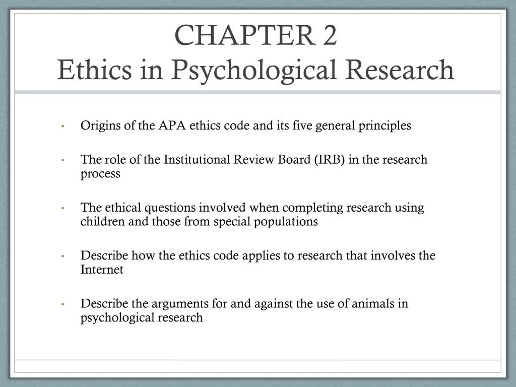 american psychological association on research ethics