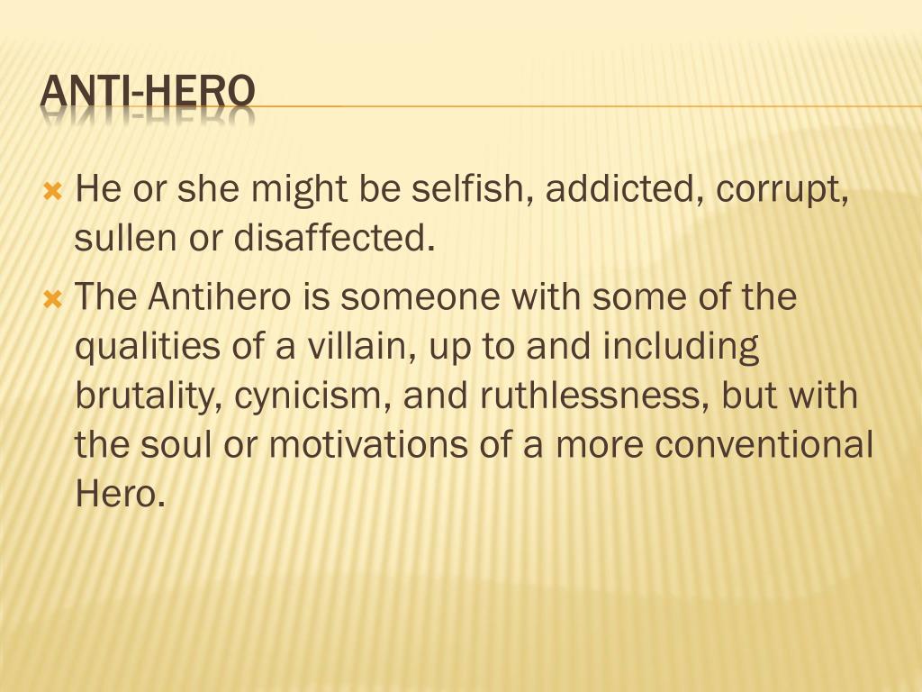 anti hero thesis