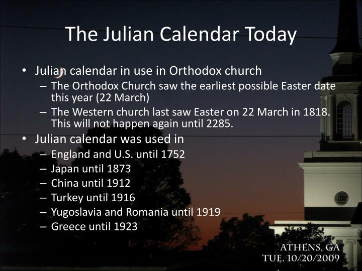PPT - The Julian Calendar PowerPoint Presentation - ID:1989405