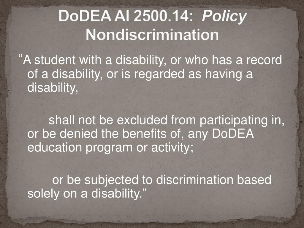 dodea policy on homework