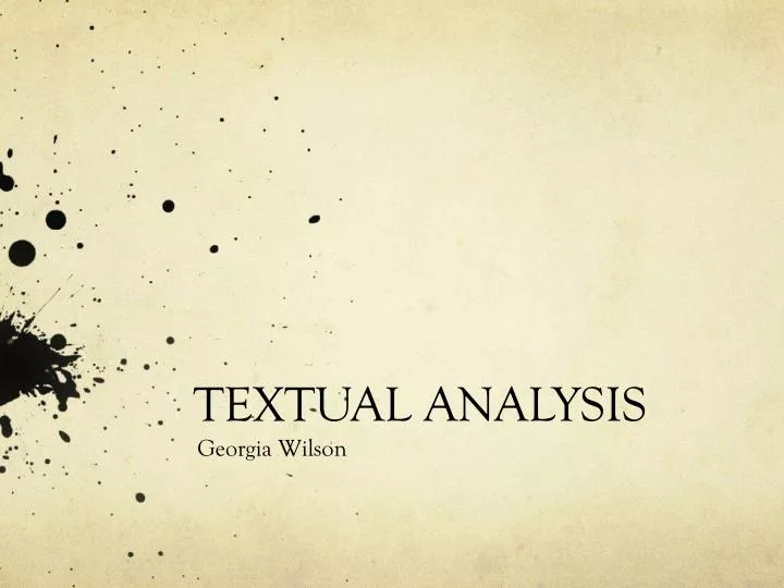 textual analysis n.