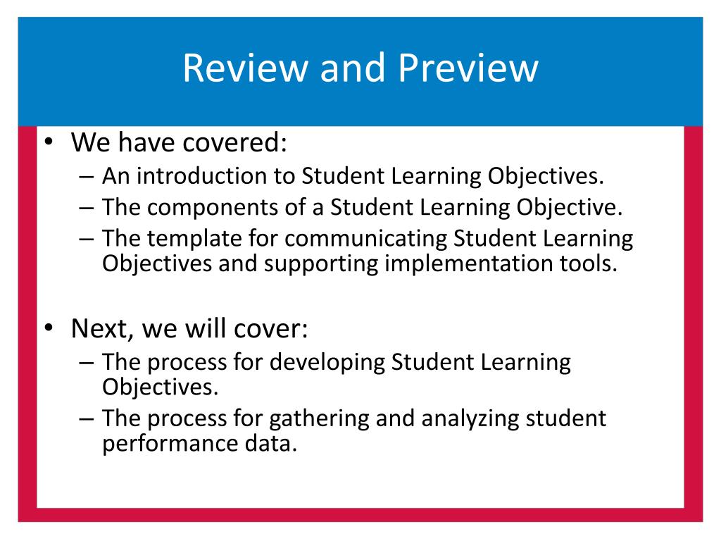 Ppt Student Learning Objectives The Slo Process Powerpoint