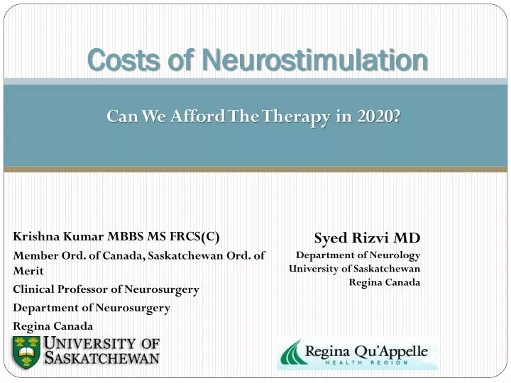 costs of neurostimulation n.
