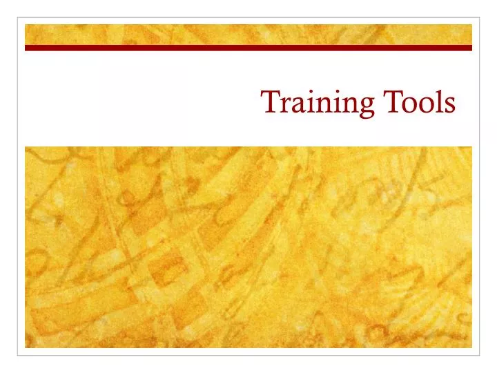 PPT Training Tools PowerPoint Presentation, free download ID1991580
