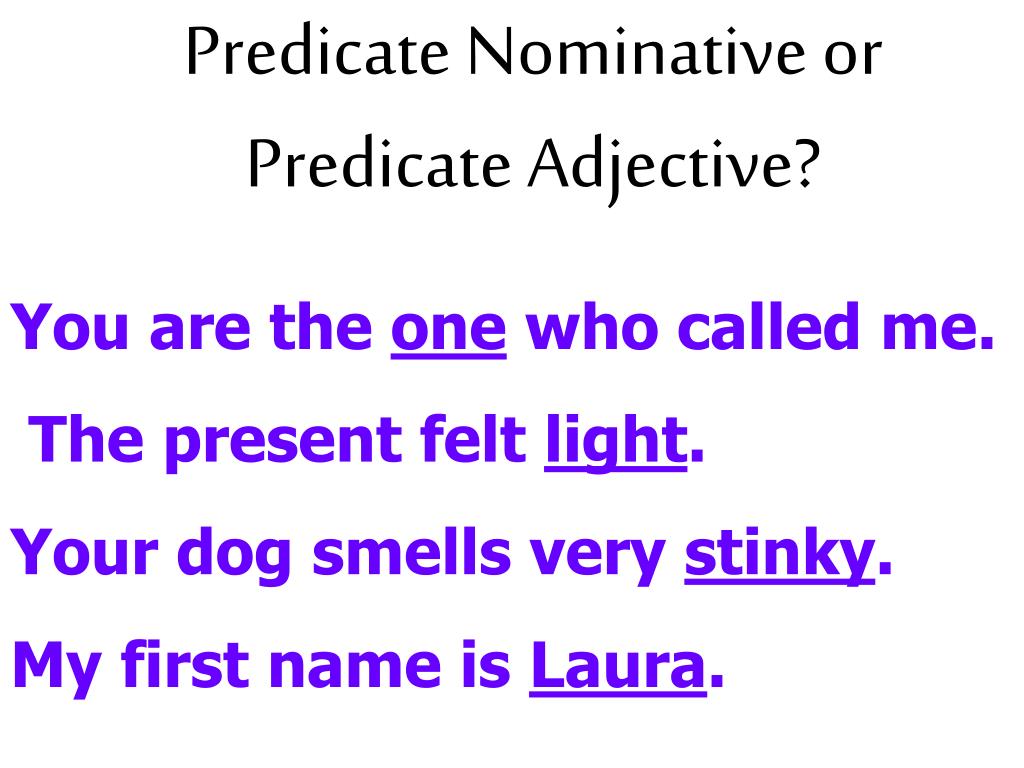Finding Predicate Adjectives Worksheet