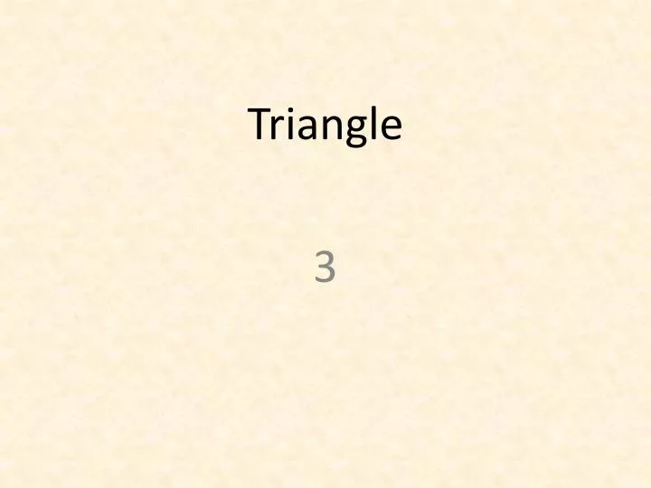 triangle n.