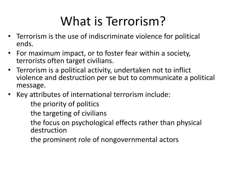 PPT What is Terrorism? PowerPoint Presentation, free download ID