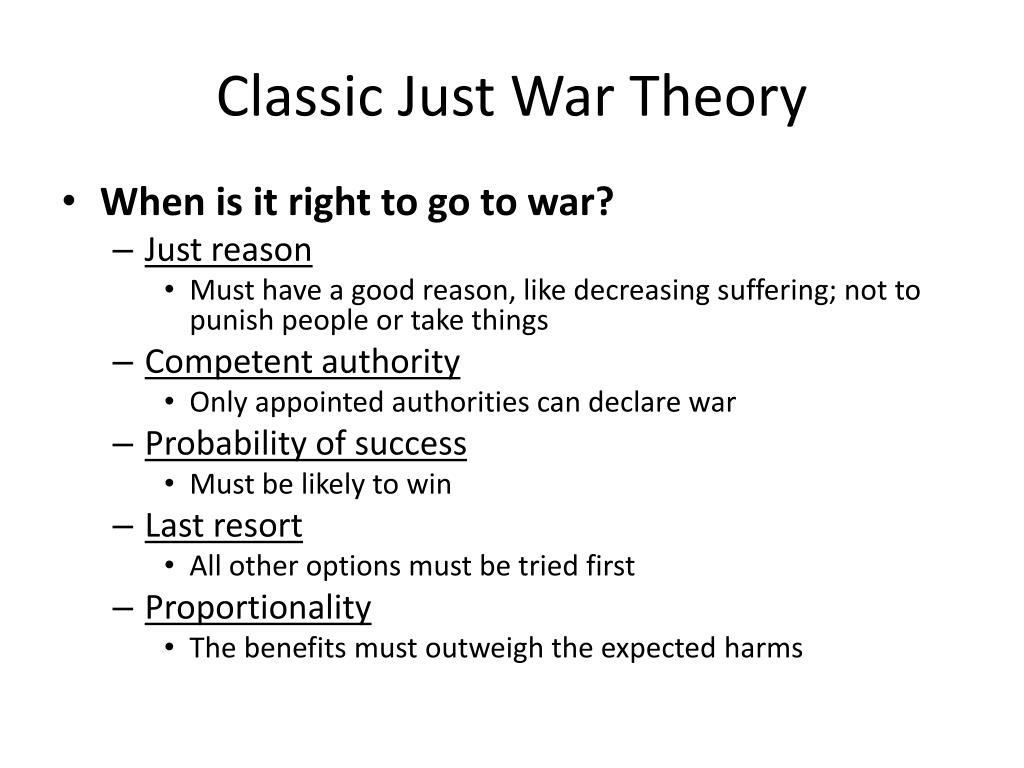 theory of just war research paper