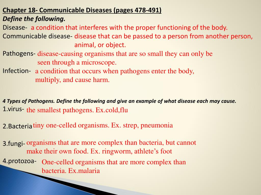 PPT - Communicable and Non-Communicable Diseases ...