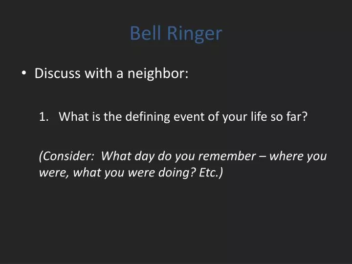 PPT Bell Ringer PowerPoint Presentation, free download ID1994028