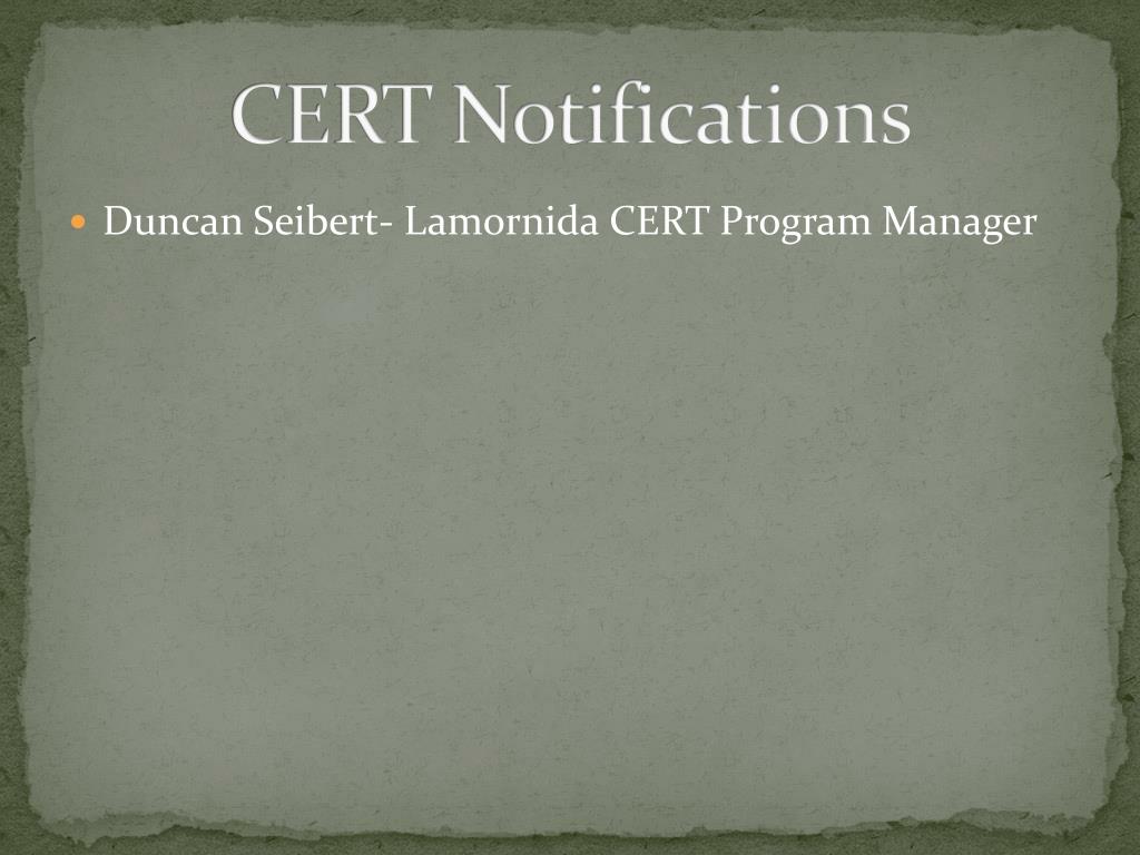 PPT - Lamorinda CERT April, 2013 Monthly Training PowerPoint ...