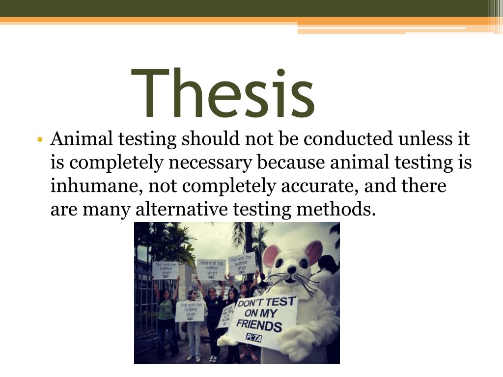 what is a thesis for animal testing
