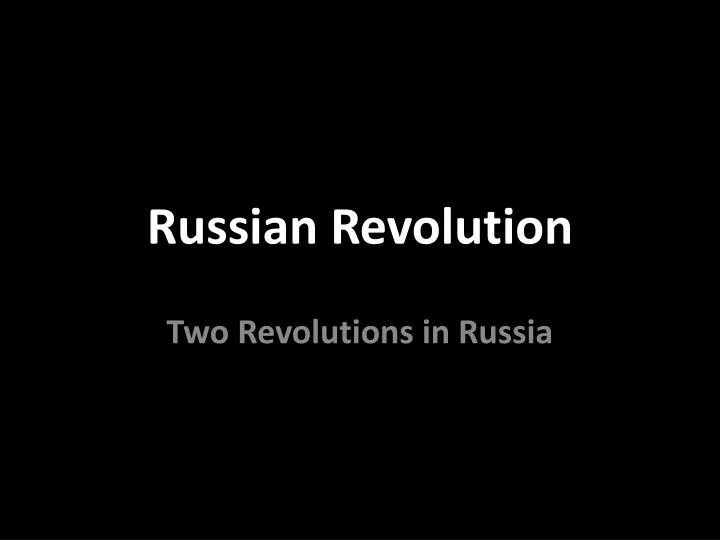 russian revolution n.