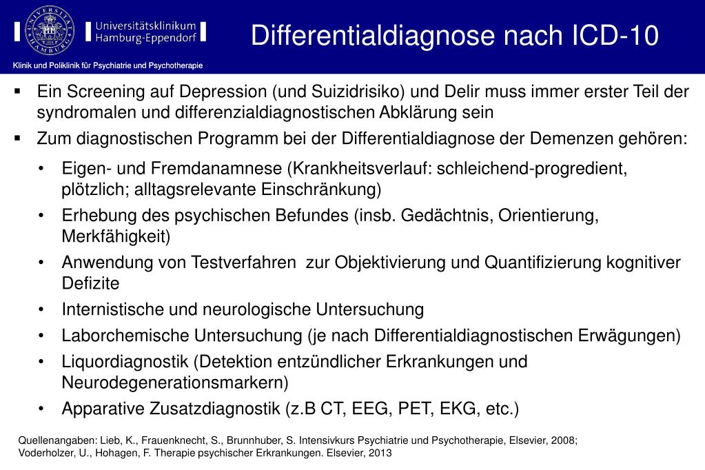 PPT Diagnostik und Therapie demenzieller Syndrome (ICD10 F0