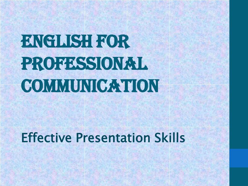 presentation on english communication