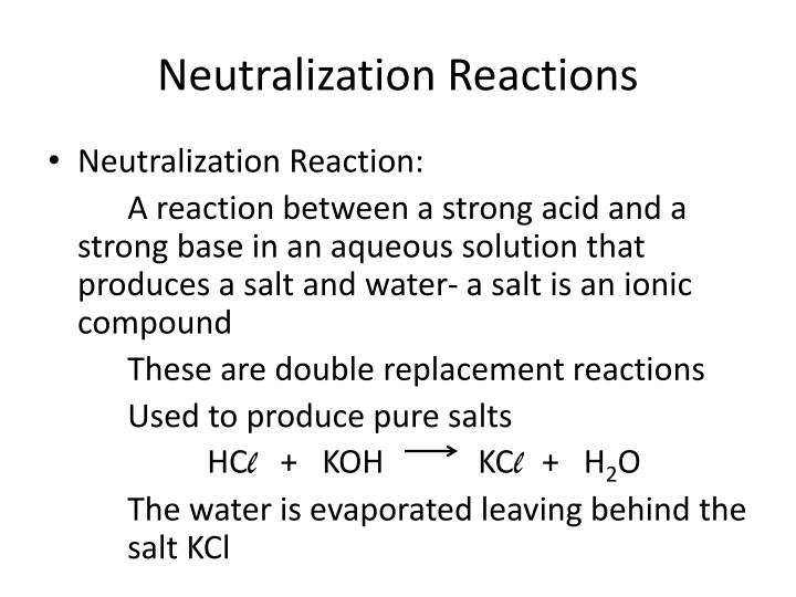 Importance Of Neutralization Reaction In Daily Life