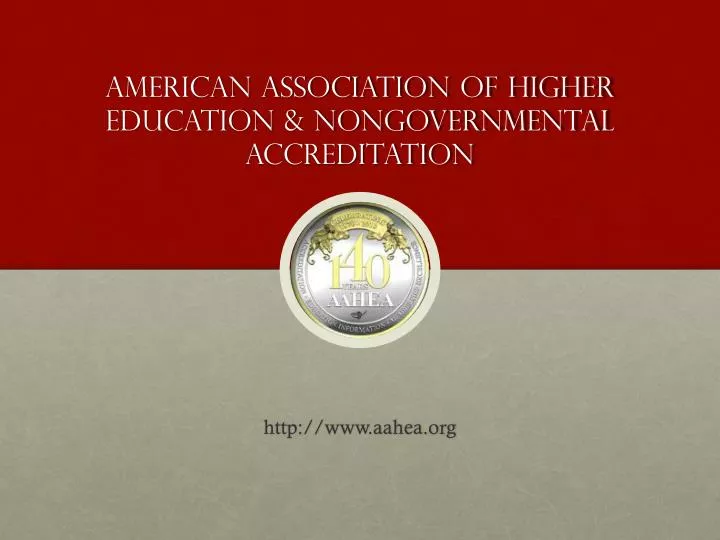 PPT American Association of higher education & nongovernmental