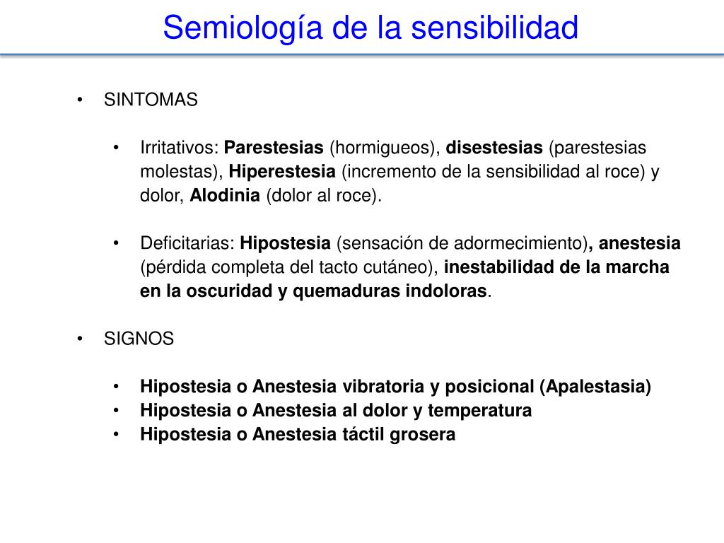 PPT - Tema 50. Alteración de la sensibilidad y del dolor. Cefaleas