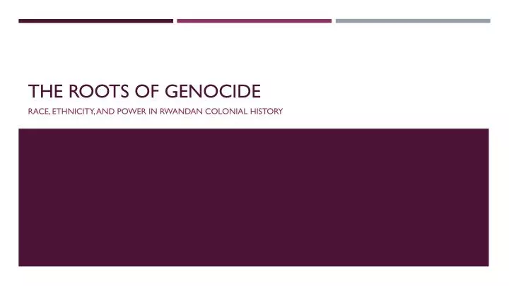 the roots of genocide n.