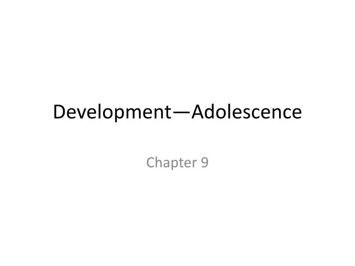 development adolescence n.