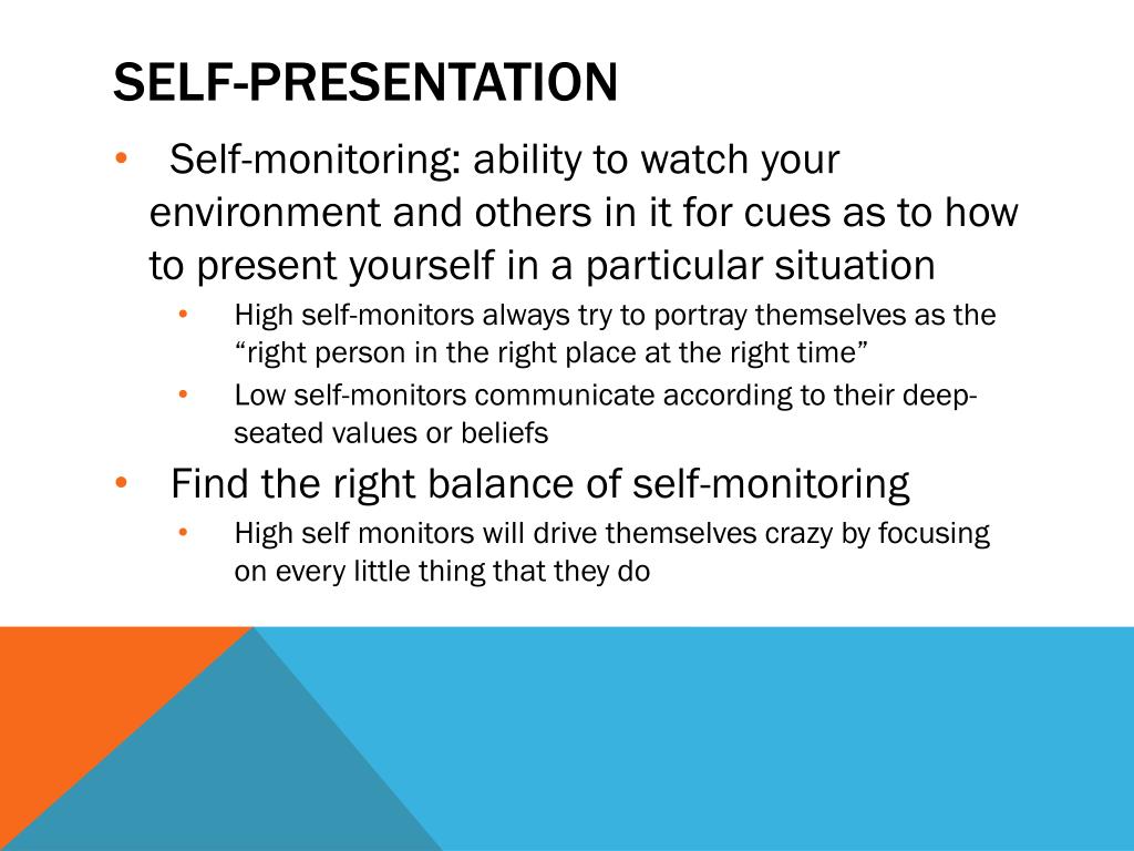 define presentation of self
