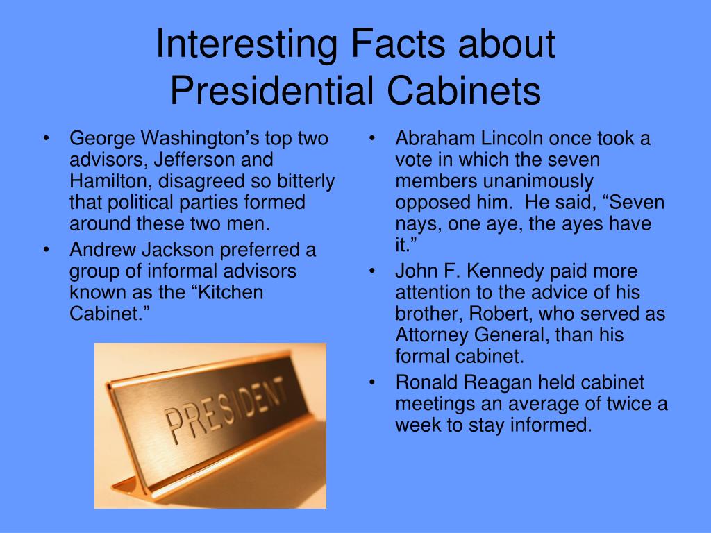 Ppt The President S Cabinet Powerpoint Presentation Free