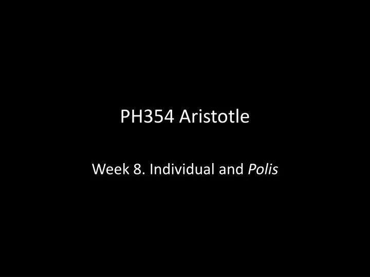 ph354 aristotle n.