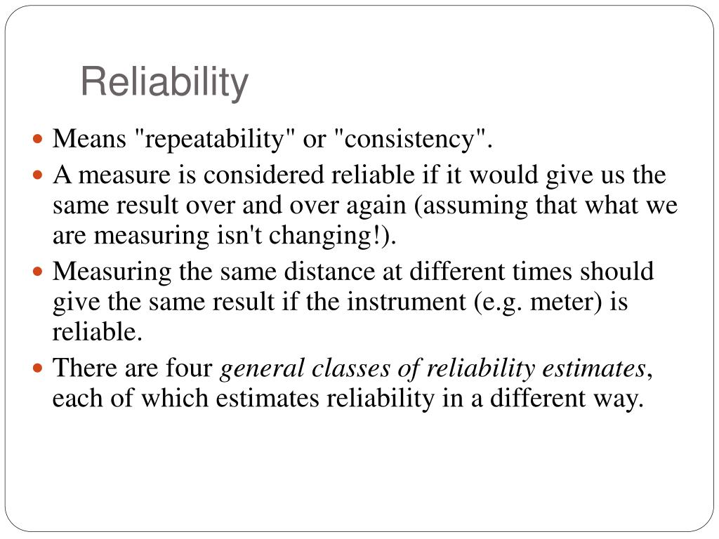 define reliability and validity define reliability and validity